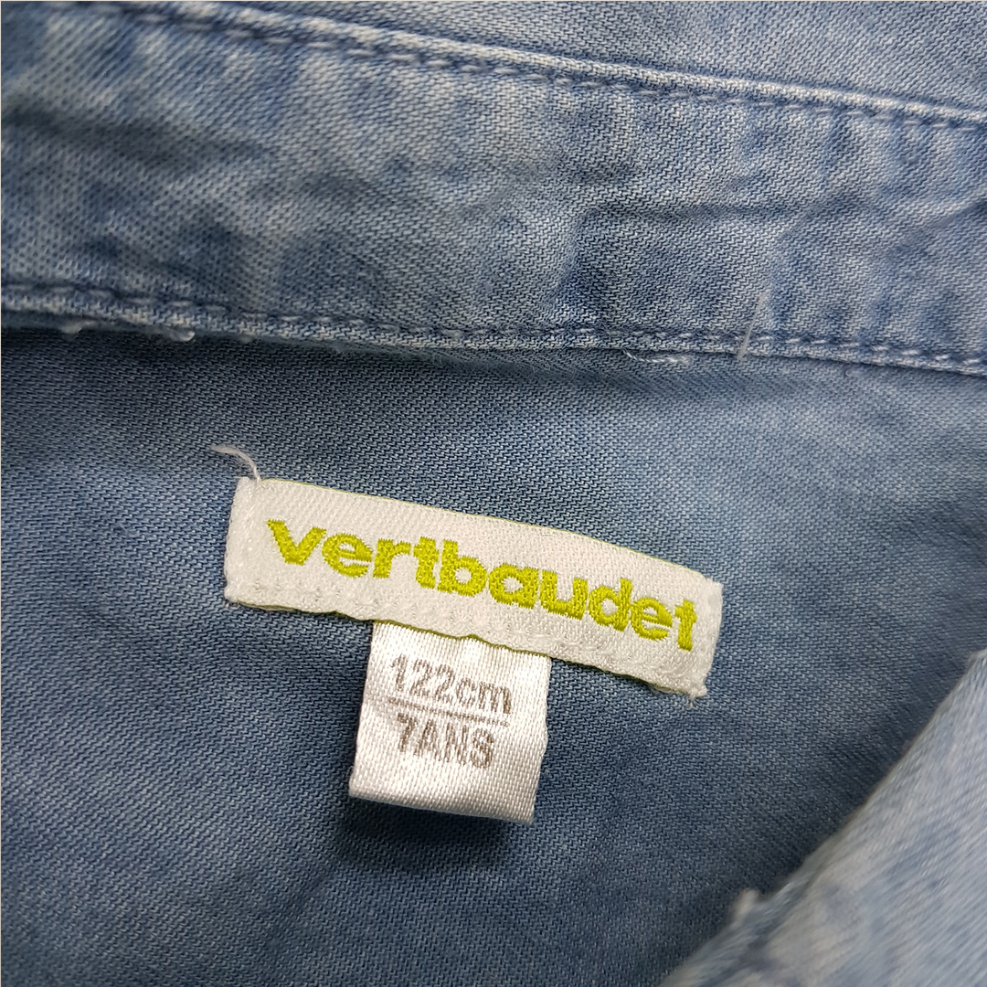 پیراهن جینز دخترانه 2204224سایز 2 تا 14 سال مارک VERT BAUDET