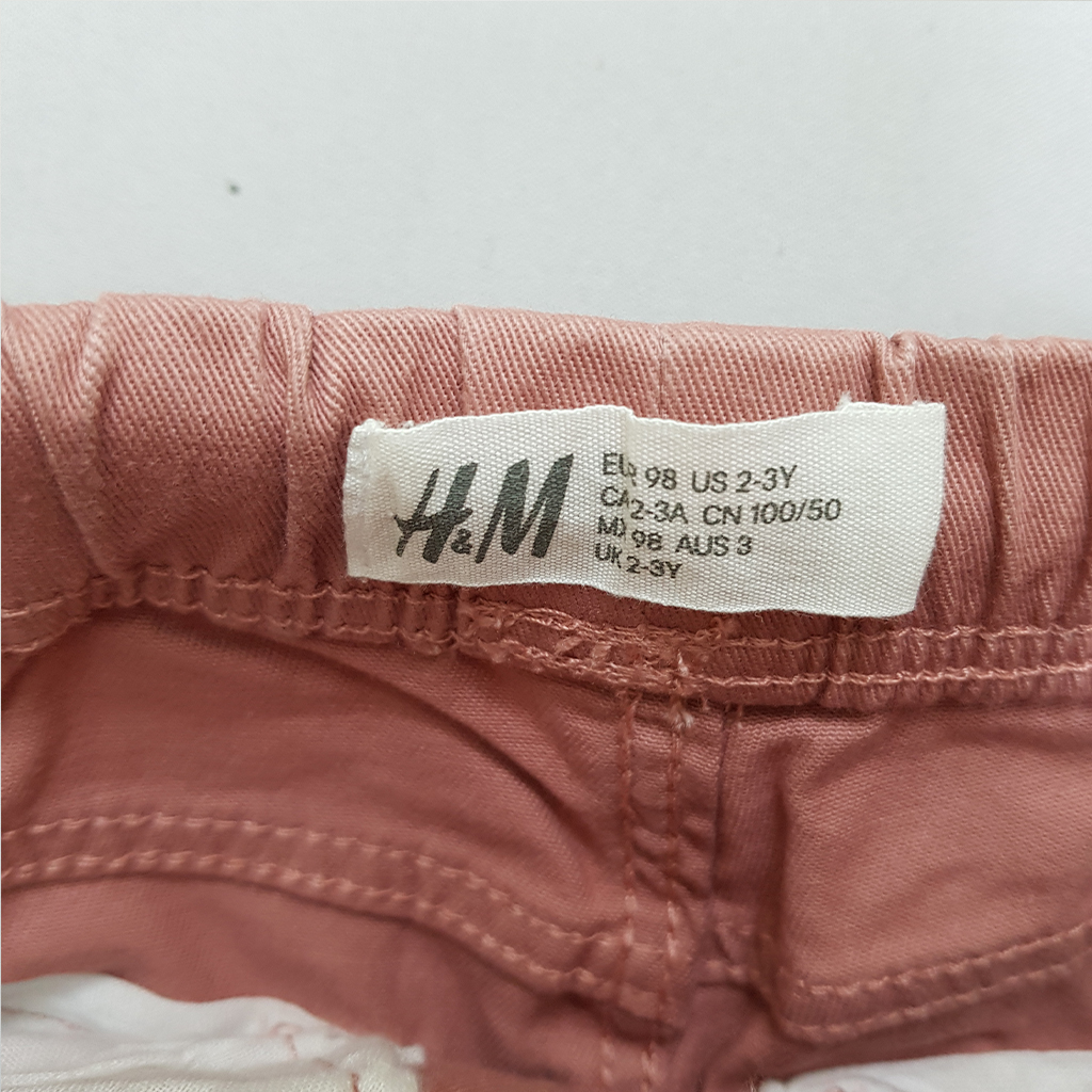 شلوار کتان دخترانه 32556 سایز 1.5 تا 10 سال مارک H&M