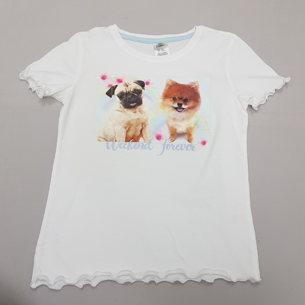 تی شرت دخترانه 35918 سایز 7 تا 12 سال کد 5 مارک LINDEX
