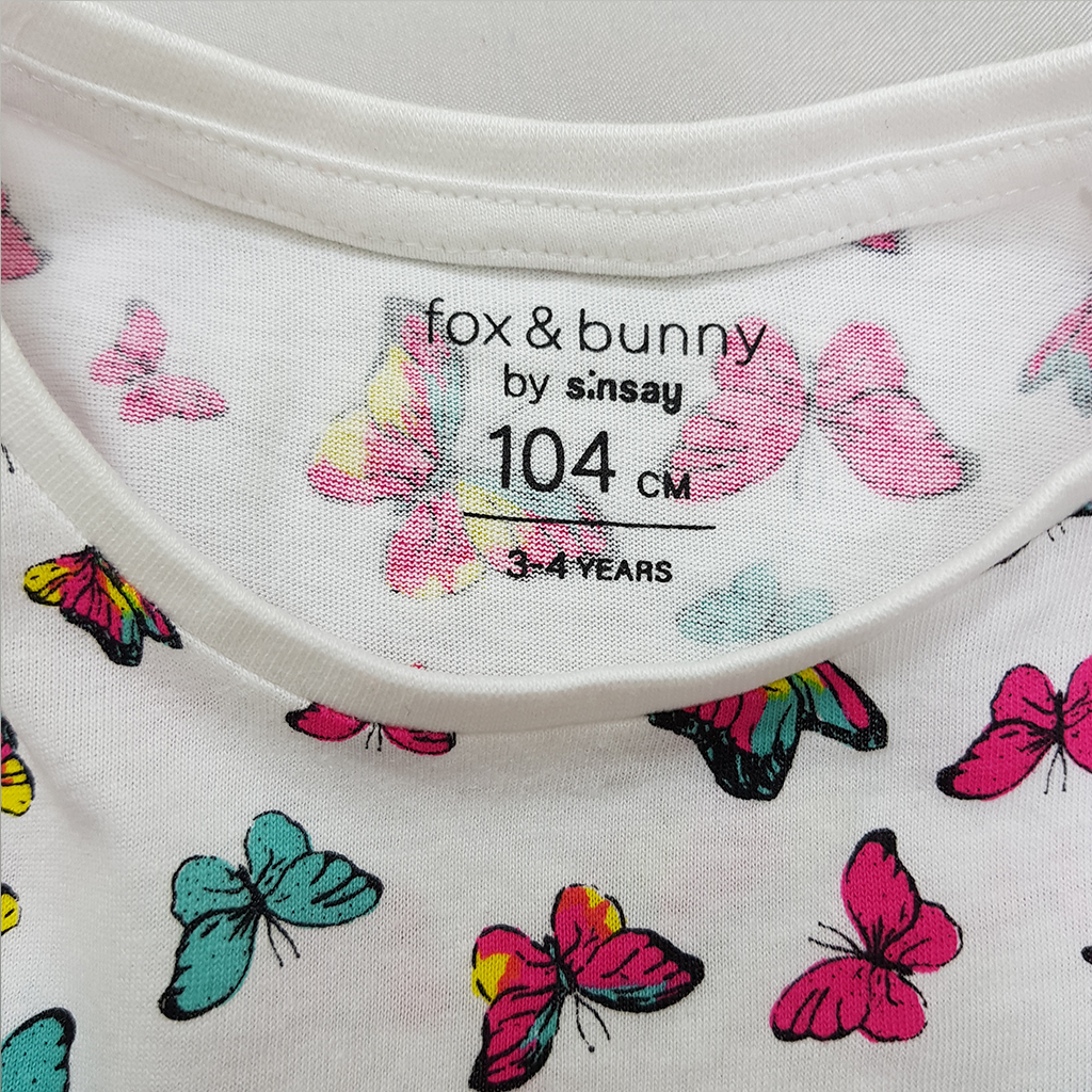 تی شرت دخترانه 36170 سایز 1.5 تا 10 سال کد 4 مارک Fox&bunny