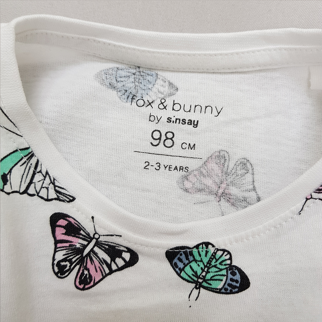 تی شرت دخترانه 36170 سایز 1.5 تا 9 سال کد 6 مارک Fox&bunny