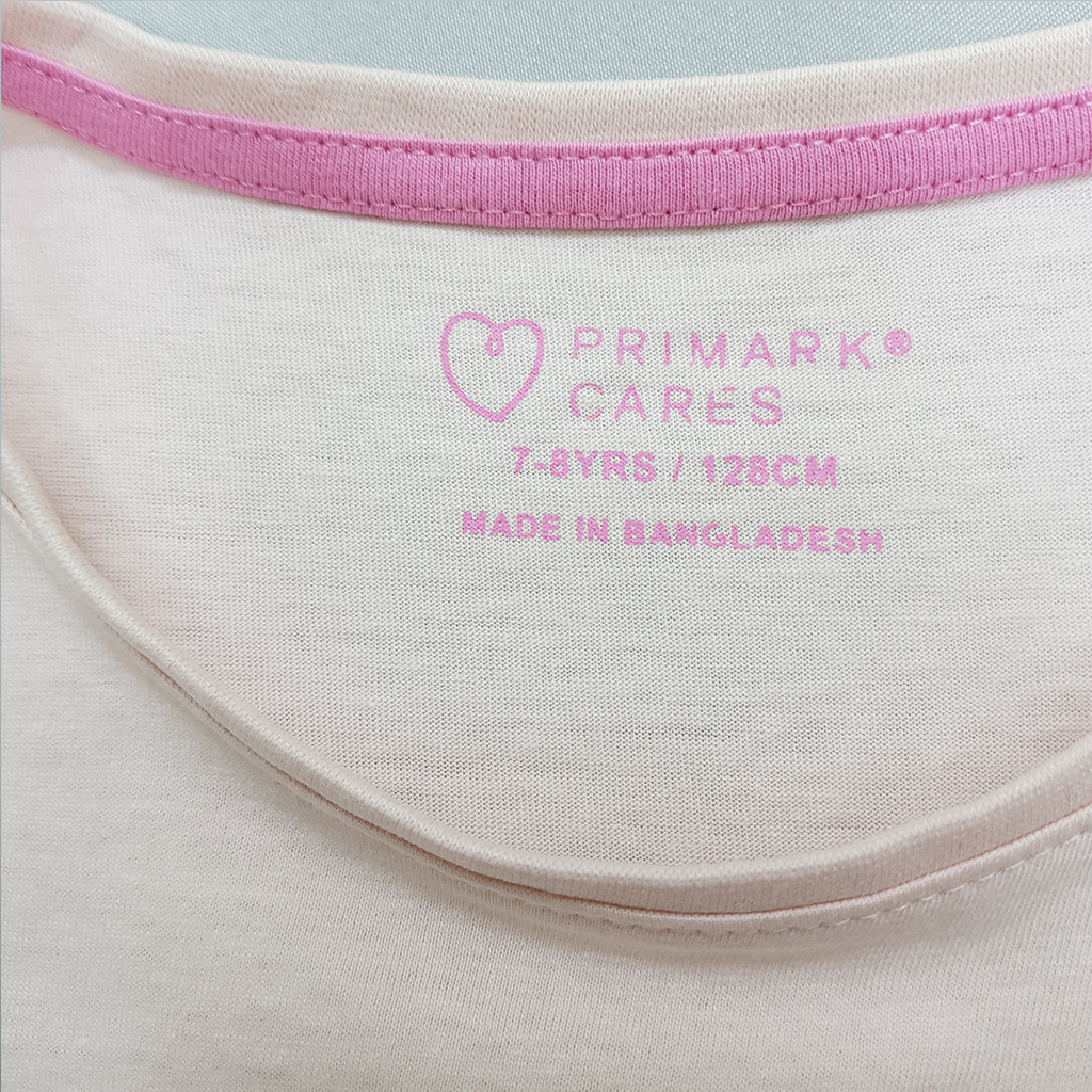 تی شرت دخترانه 36171 سایز 7 تا 15 سال کد 5 مارک primark