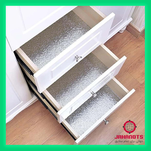 برچسب فویلی کابینت و کشو آشپزخانه 5 متری نقره ای کد 801661