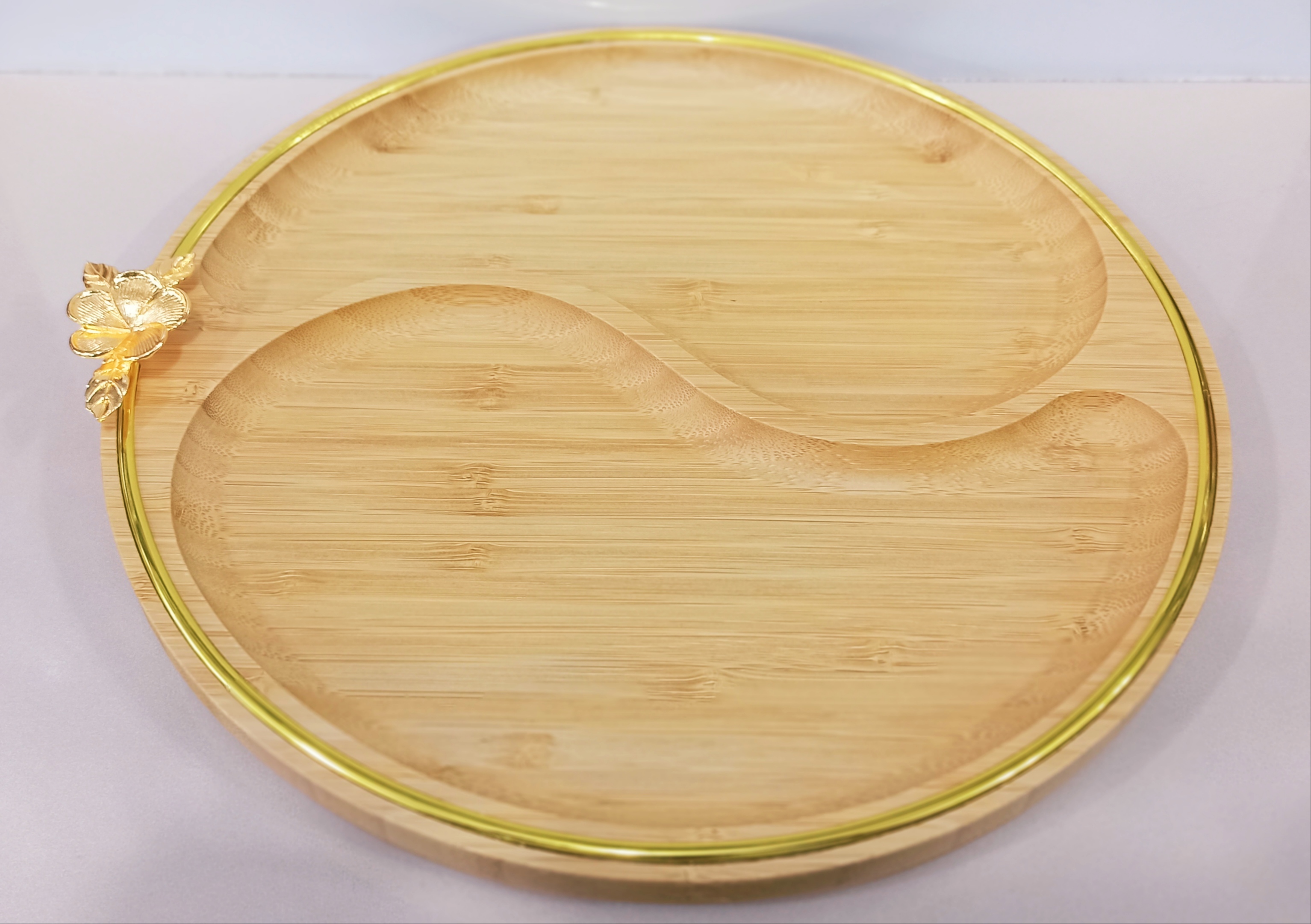 اردو خوری چوبی خط طلایی پک دو عددی کد 801725