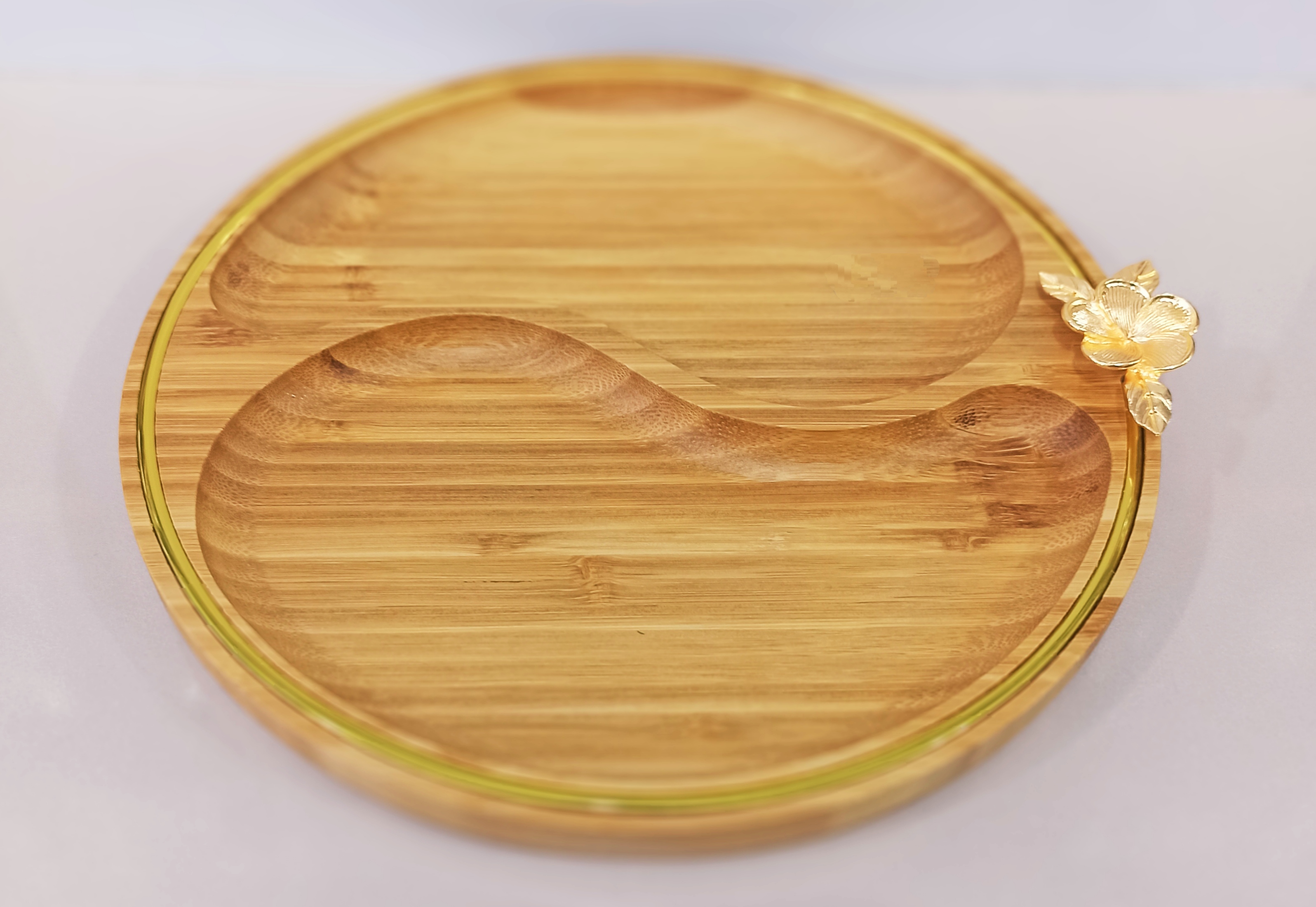 اردو خوری چوبی خط طلایی پک دو عددی کد 801725