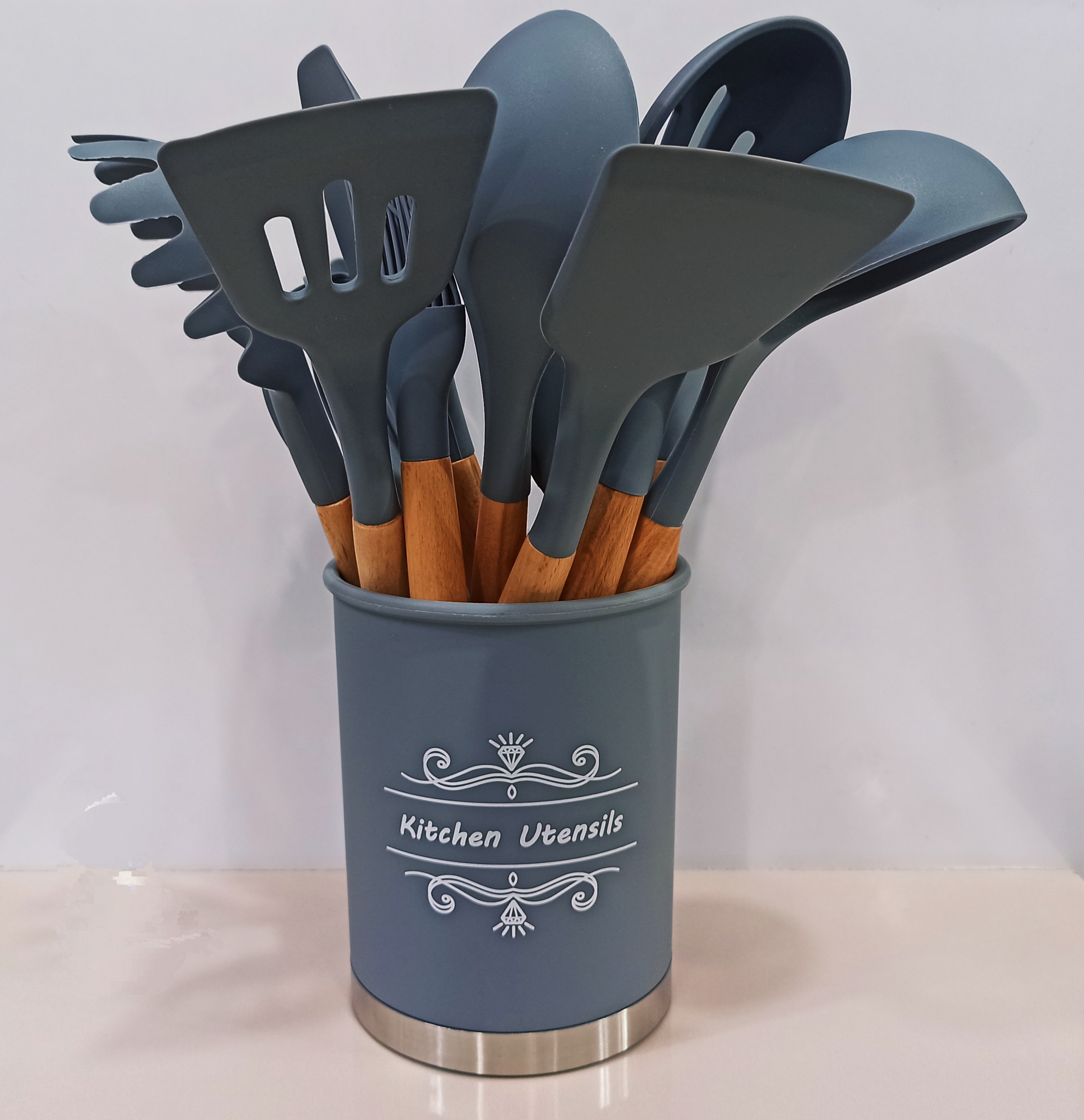 ست کفگیر و ملاقه سیلیکونی آشپزخانه UTENSIL SET کد 801749