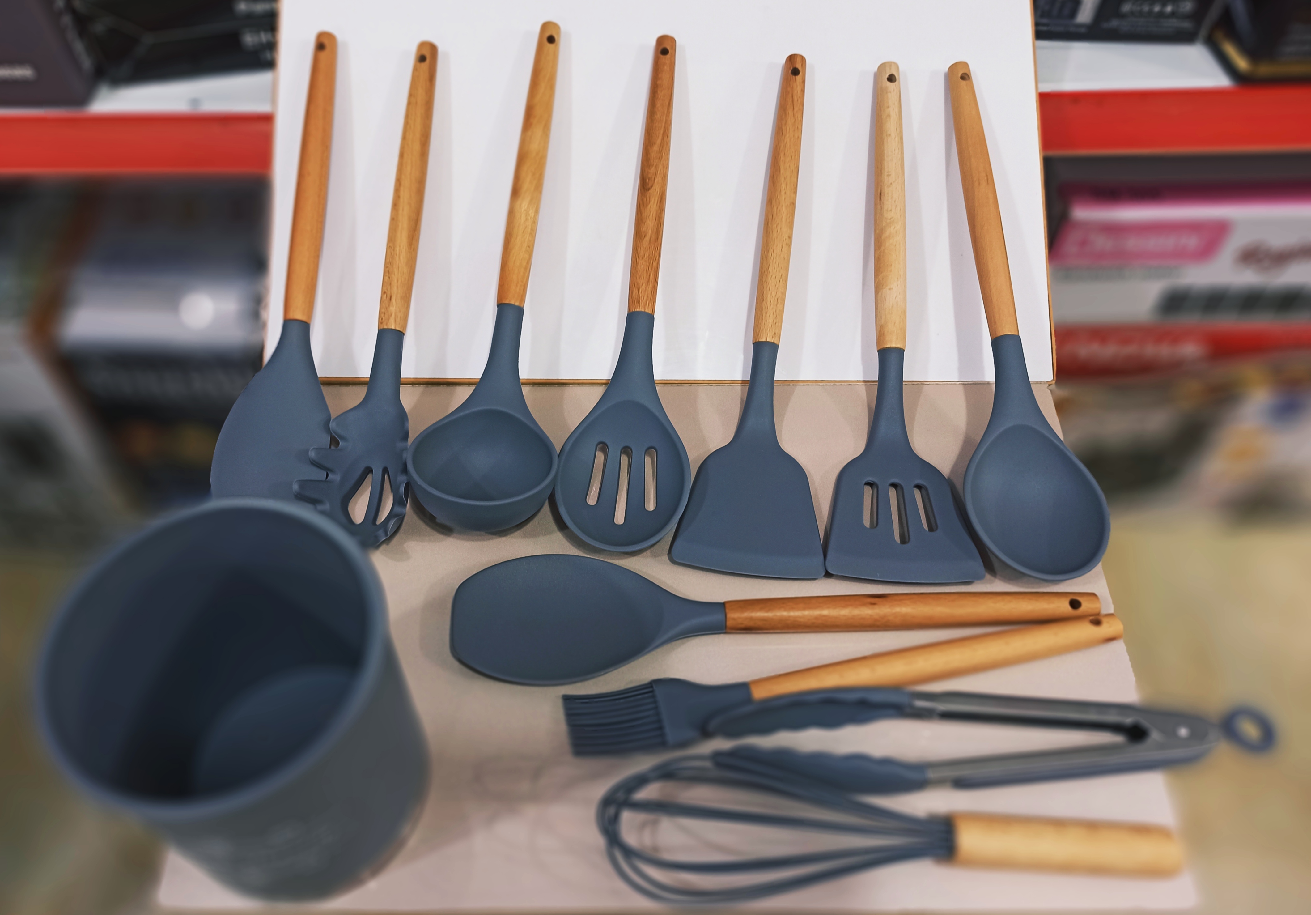ست کفگیر و ملاقه سیلیکونی آشپزخانه UTENSIL SET کد 801749