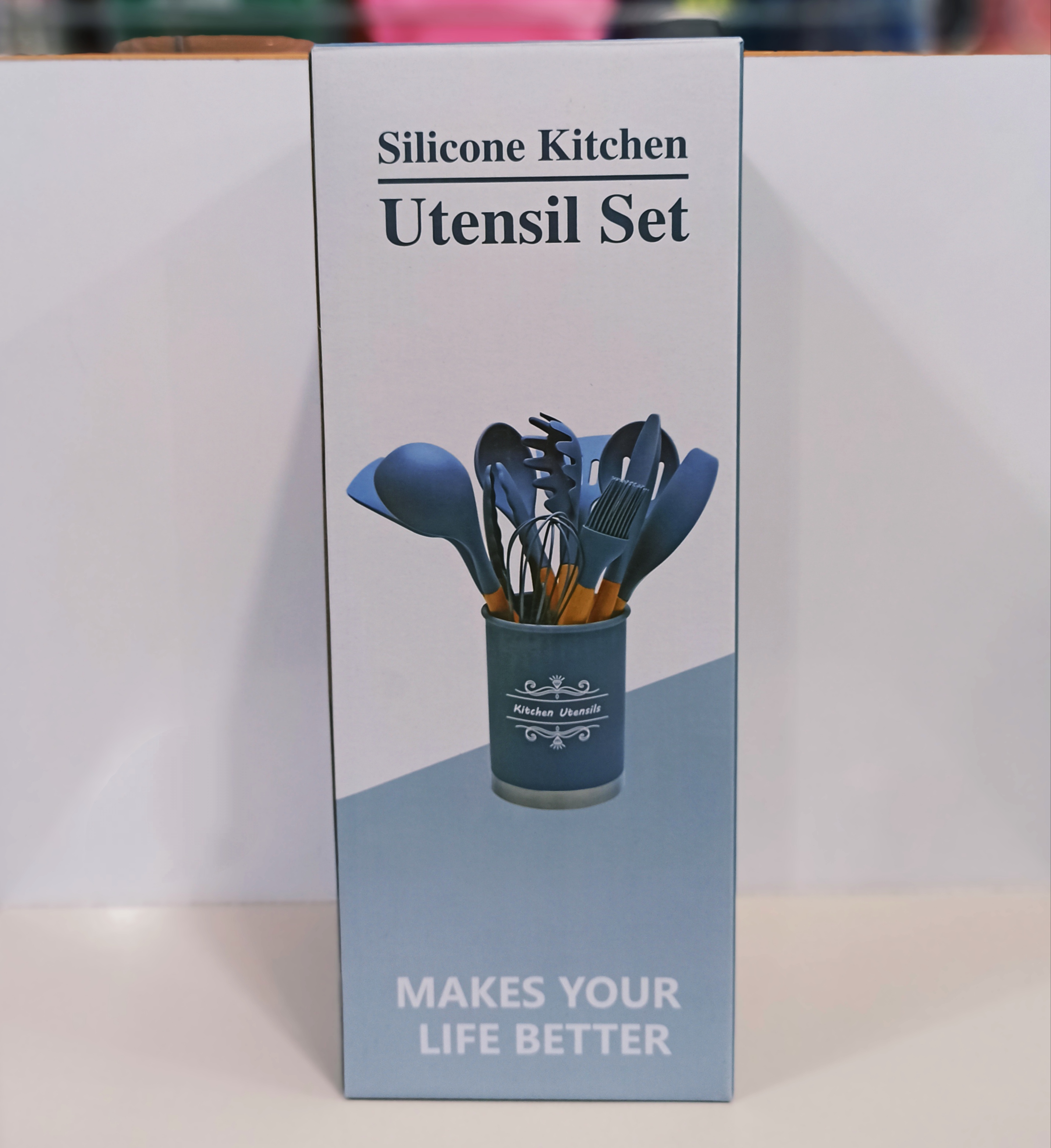 ست کفگیر و ملاقه سیلیکونی آشپزخانه UTENSIL SET کد 801749