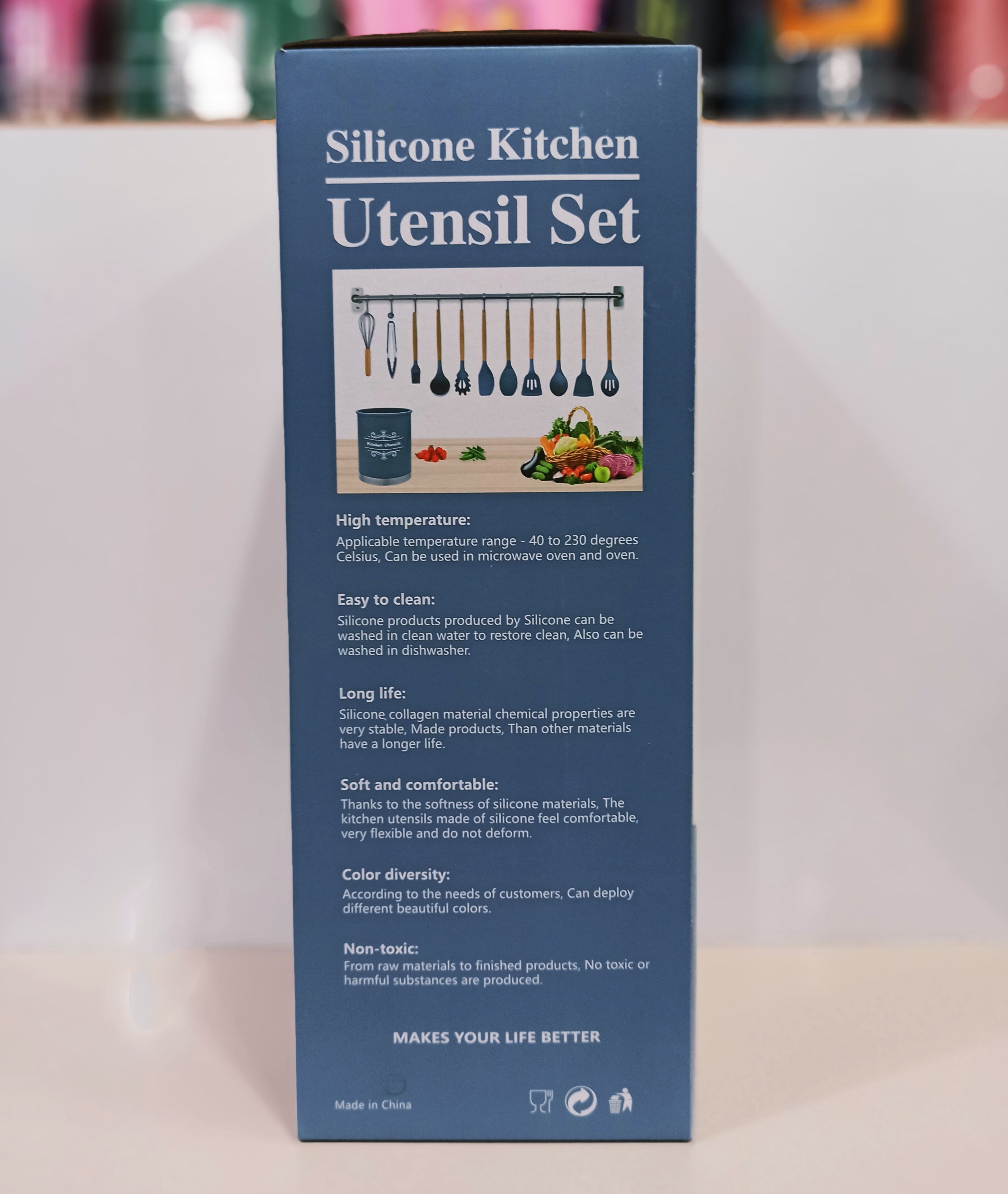 ست کفگیر و ملاقه سیلیکونی آشپزخانه UTENSIL SET کد 801749