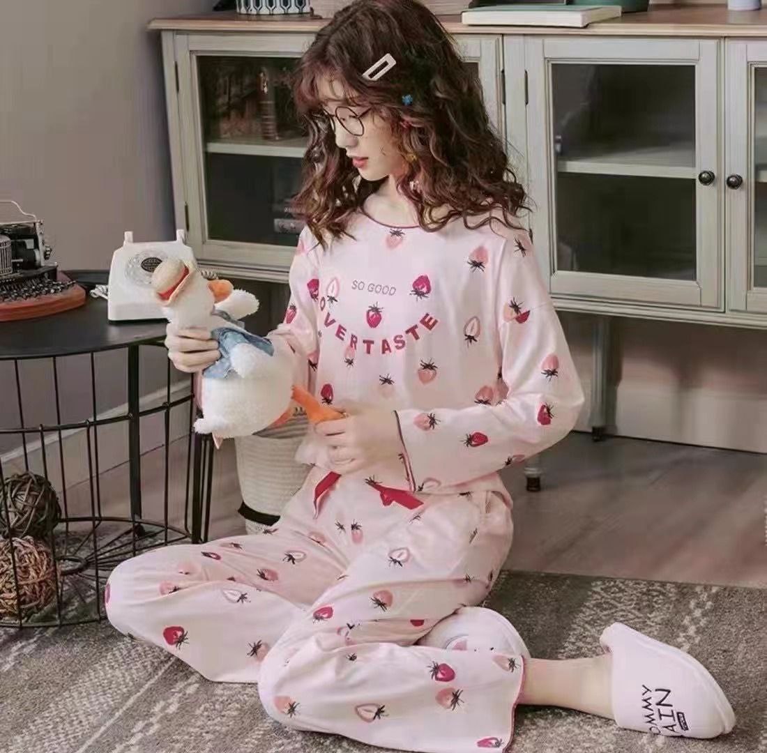 ست بلوز شلوار نخی خالص زنانه 410228 کد3