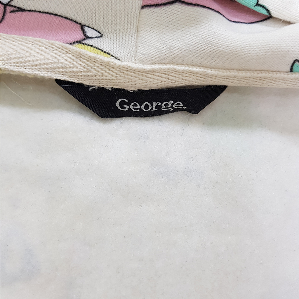 سویشرت توپنبه ای دخترانه 37946 سایز 2 تا 12 سال مارک GEORGE