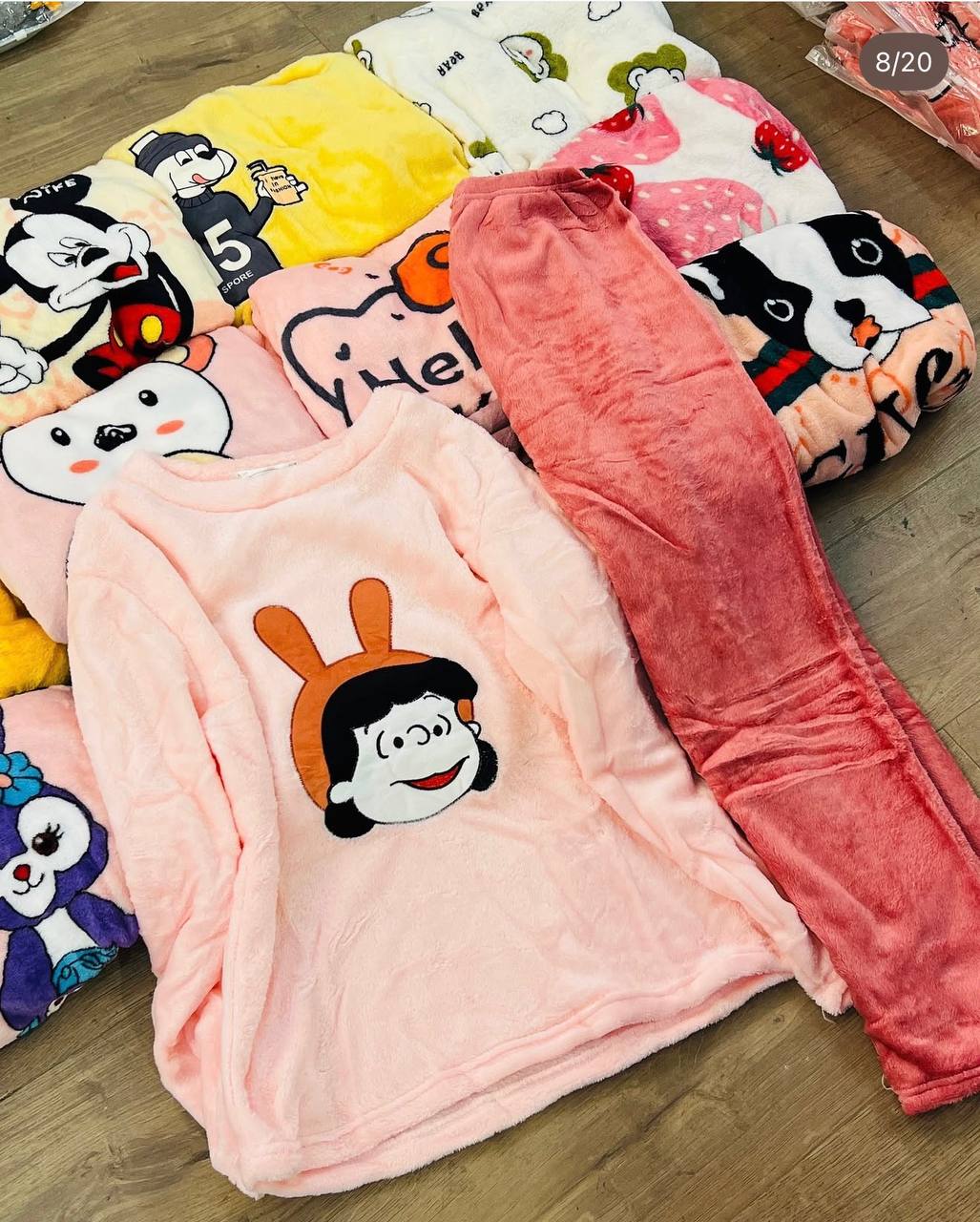 ست دو تیکه حوله ای دخترانه کد 412788