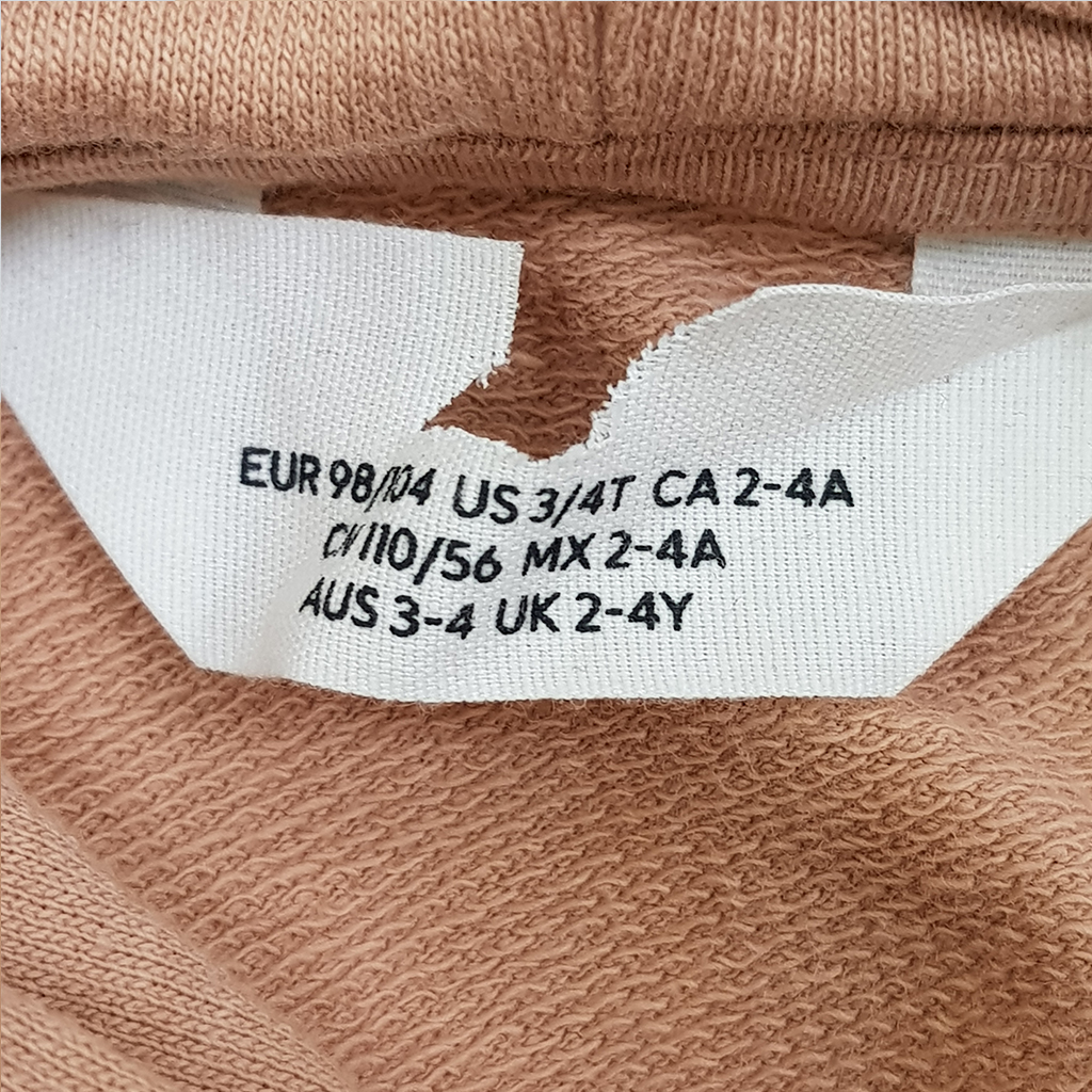 هودی دخترانه 20893 سایز 1.5 تا 10 سال مارک H&M