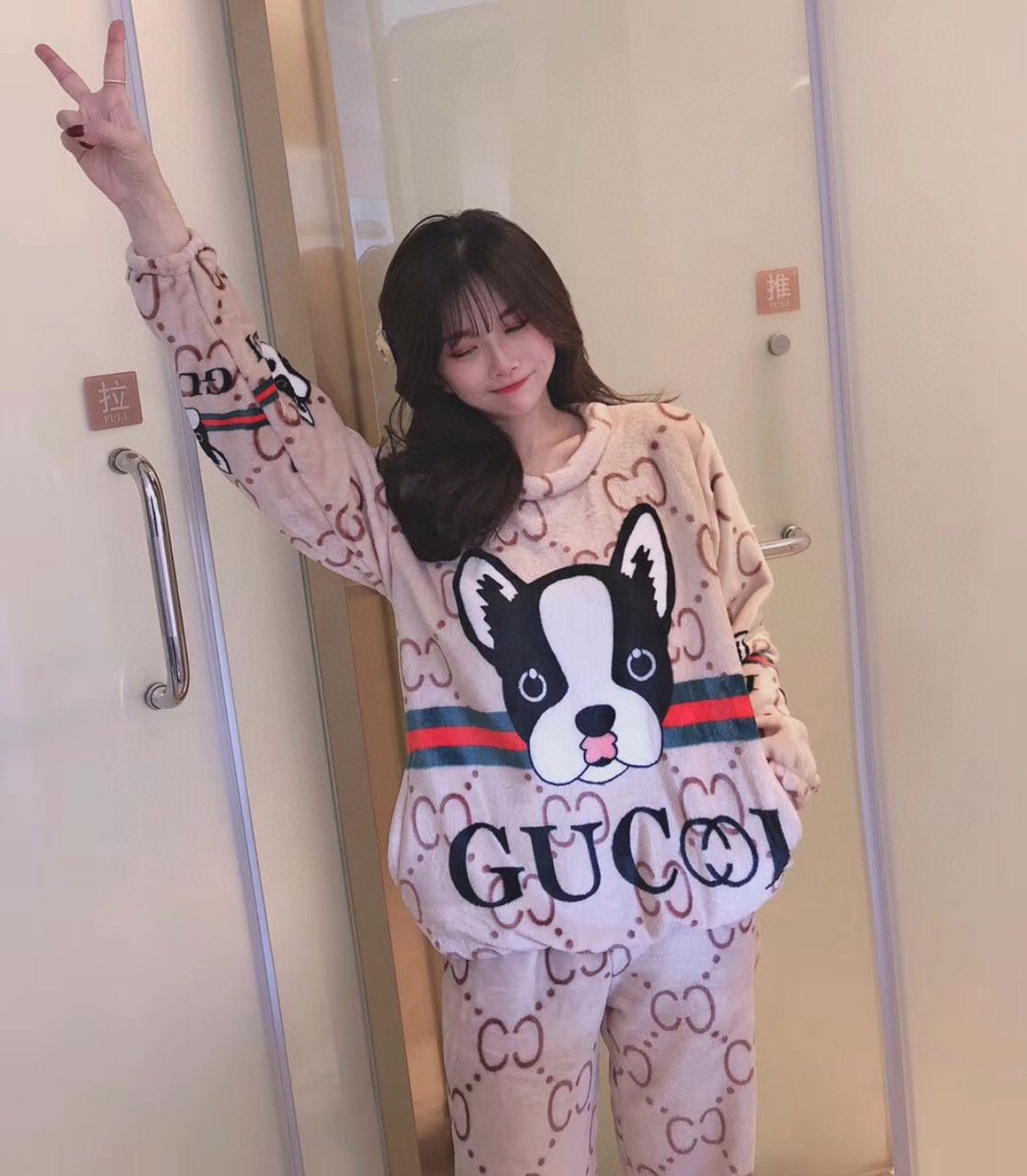 ست دو تیکه حوله‌ای دخترانه گوچی Gucci کد 413284