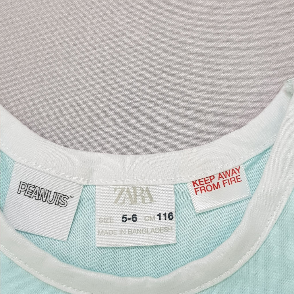 تی شرت حلقه ای 23216 سایز 5 تا 14 سال مارک ZARA