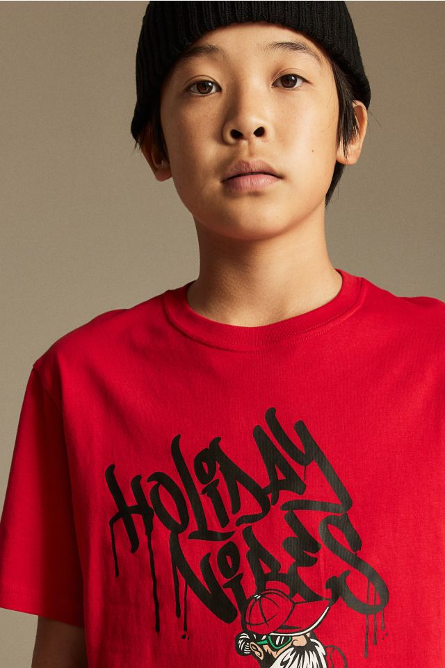 تی شرت پسرانه 23551 سایز 8 تا 14 سال مارک H&M