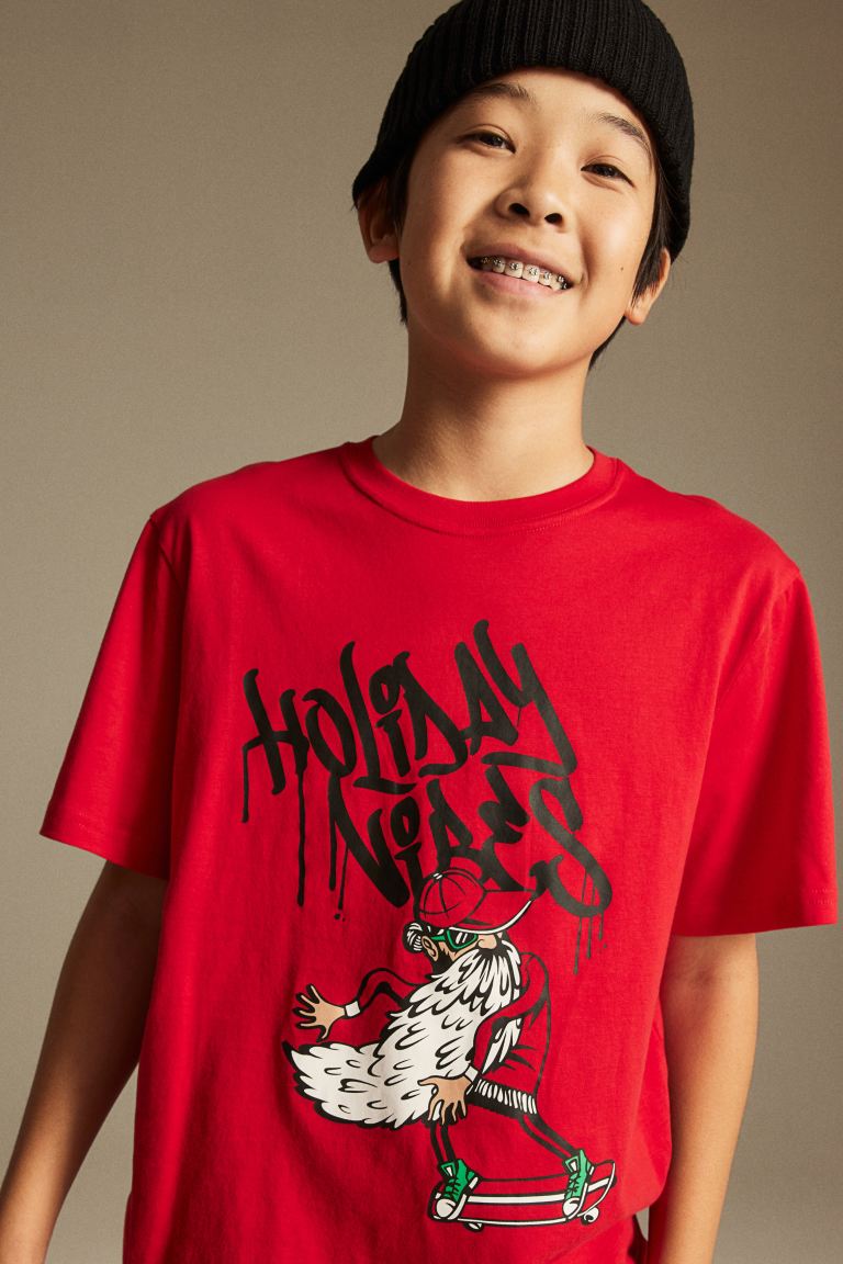 تی شرت پسرانه 23551 سایز 8 تا 14 سال مارک H&M