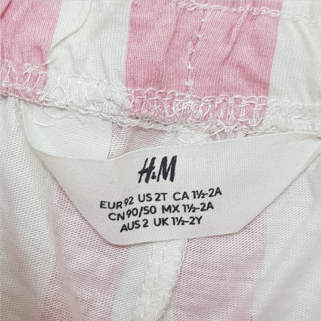 شرت دخترانه 23584 سایز 1.5 تا 10 سال مارک H&M