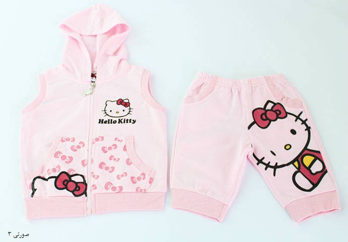 ست سویشرت و شلوارک 100538 سایز 2 تا 10 سال مارک Hello Kitty