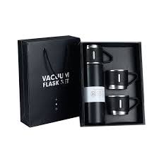 فلاسک مدل 3 کاپ VACUUM گنجایش 0.5 لیتر به همراه لیوان مجموعه 3 عددی کد802142
