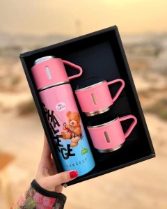 فلاکس مسافرتی سه فنجانه جعبه کادویی کد802143