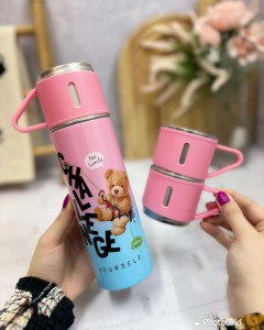 فلاکس مسافرتی سه فنجانه جعبه کادویی کد802143