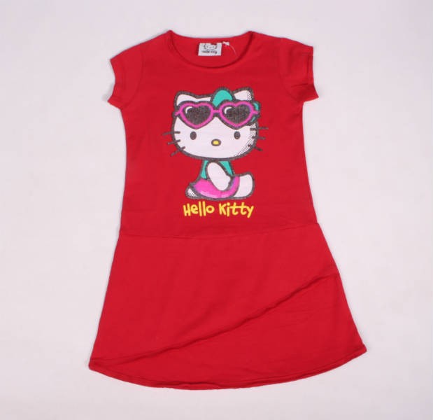 تی شرت دخترانه 100736 سایز 4 تا 10 سال مارک HELLO KITTY 
