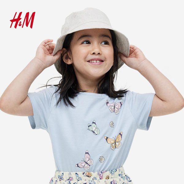 تی شرت دخترانه 26668 سایز 3 تا 10 سال مارک H&M