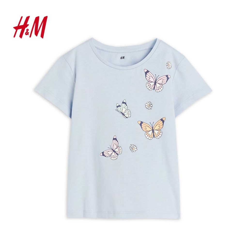 تی شرت دخترانه 26668 سایز 3 تا 10 سال مارک H&M