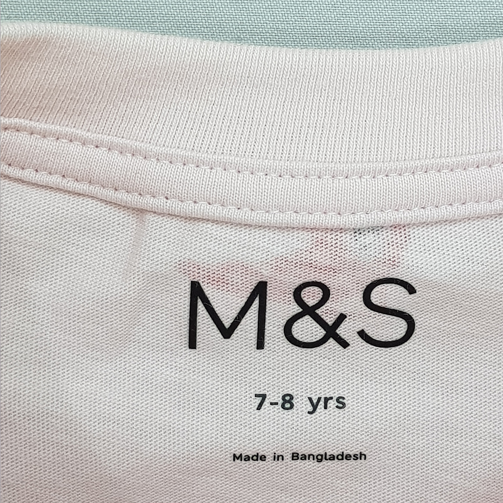 تی شرت دخترانه 27228 سایز 7 تا 14 سال مارک M&S   *