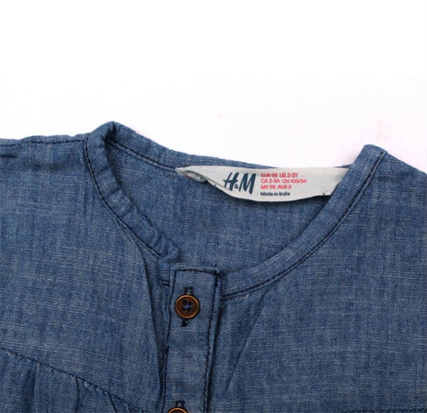 پیراهن جینز دخترانه 100957 سایز 2 تا 6 سال مارک H&M