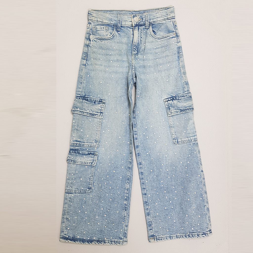 شلوار جینز دخترانه 27556 سایز 8 تا 15 سال مارک H&M