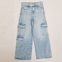 شلوار جینز دخترانه 27556 سایز 8 تا 15 سال مارک H&M   *