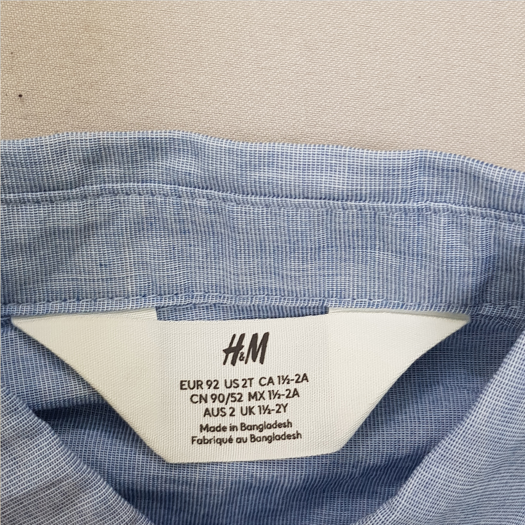 پیراهن پسرانه 27815 سایز 1.5 تا 11 سال مارک H&M