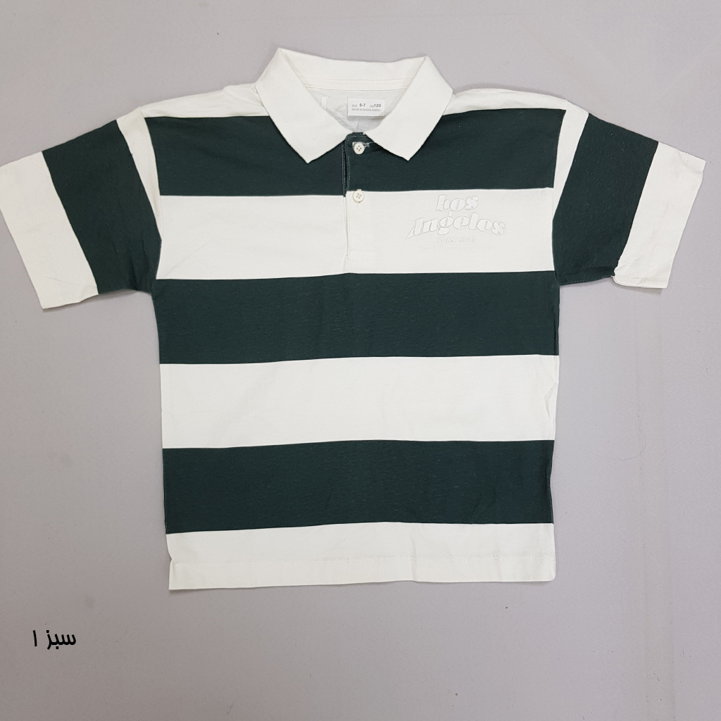 تی شرت یقه دار پسرانه 27870 سایز 6 تا 14 سال مارک ZARA   *