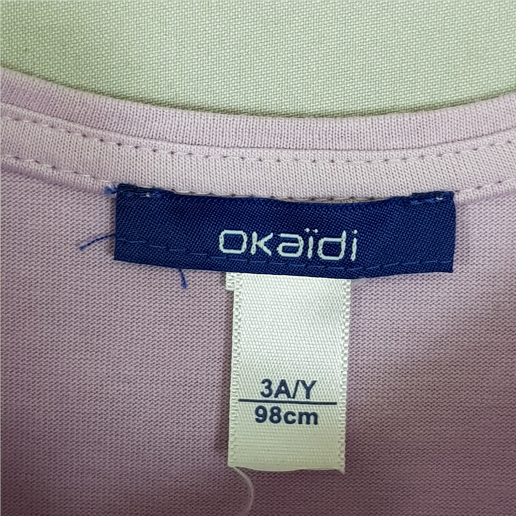 تی شرت دخترانه 27965 سایز 3 تا 10 سال کد 5 مارک Okaidi