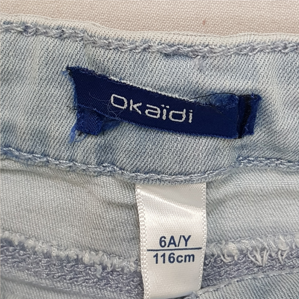 شلوارک جینز دخترانه 27983 سایز 3 تا 10 سال مارک OKAIDI