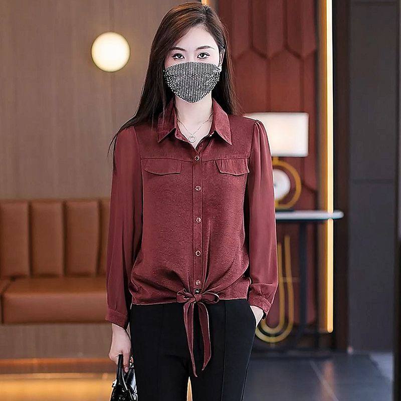 شومیز پایین گره ای زنانه کد 417392