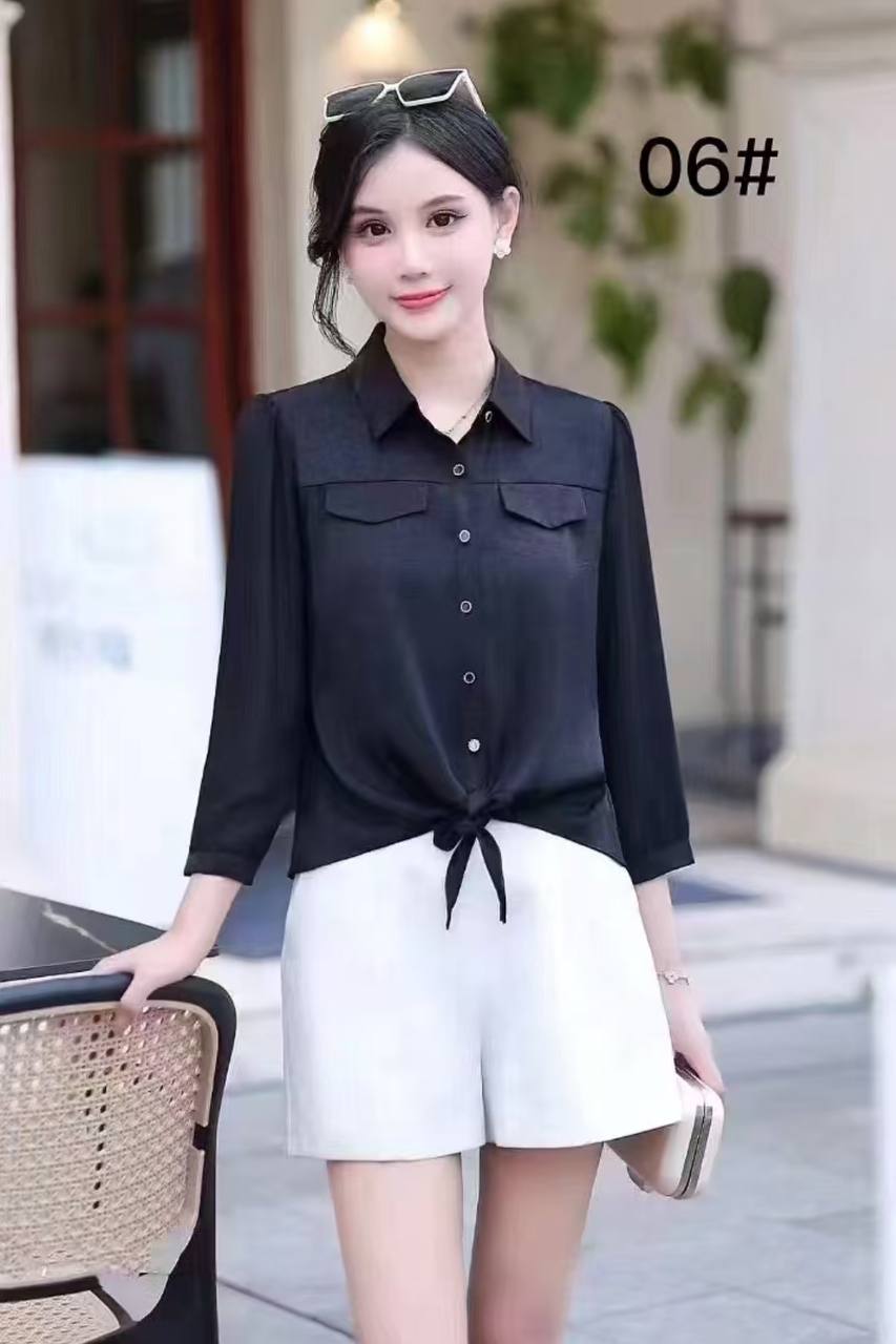 شومیز پایین گره ای زنانه کد 417392