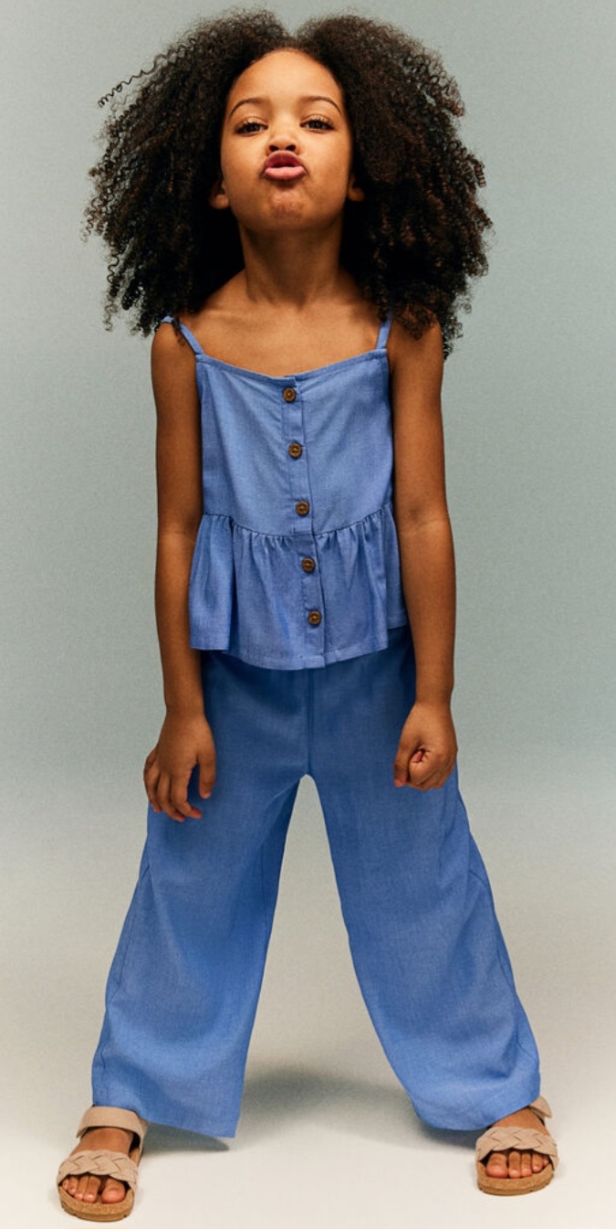 ست دخترانه 27748 سایز 2 تا 8 سال مارک H&M