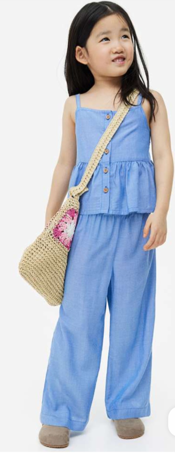 ست دخترانه 27748 سایز 2 تا 8 سال مارک H&M