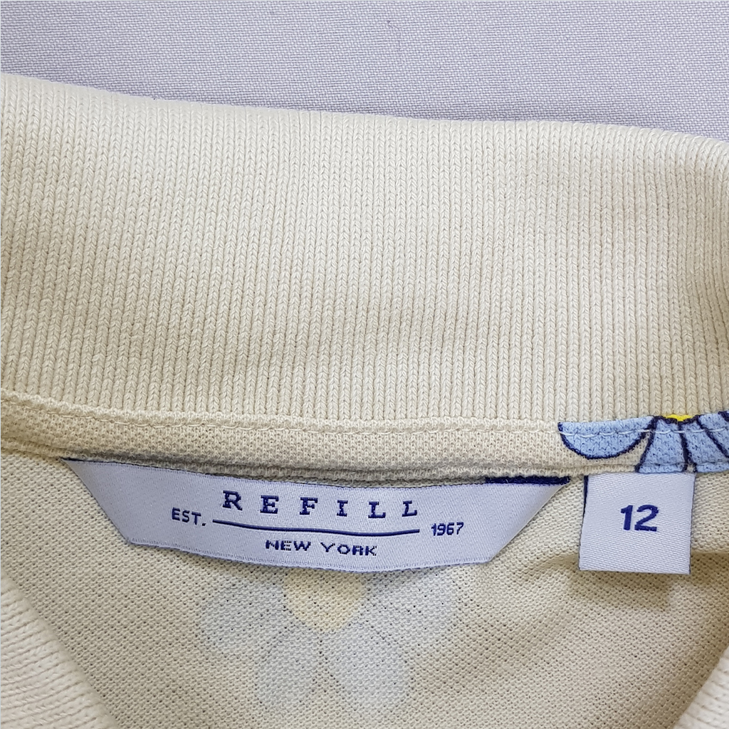 تی شرت یقه دار دخترانه 28244 سایز 12 تا 18 سال مارک REFILL