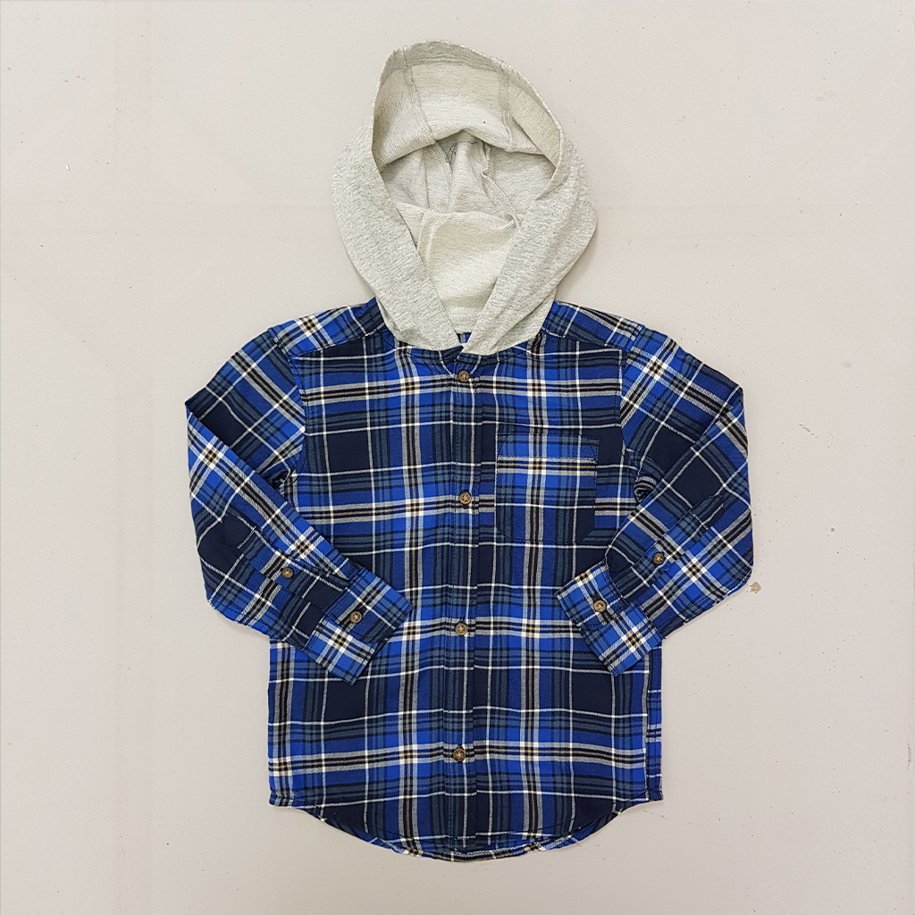 پیراهن کلاه دار پسرانه 28937 سایز 3 تا 10 سال کد 3 مارک Carters