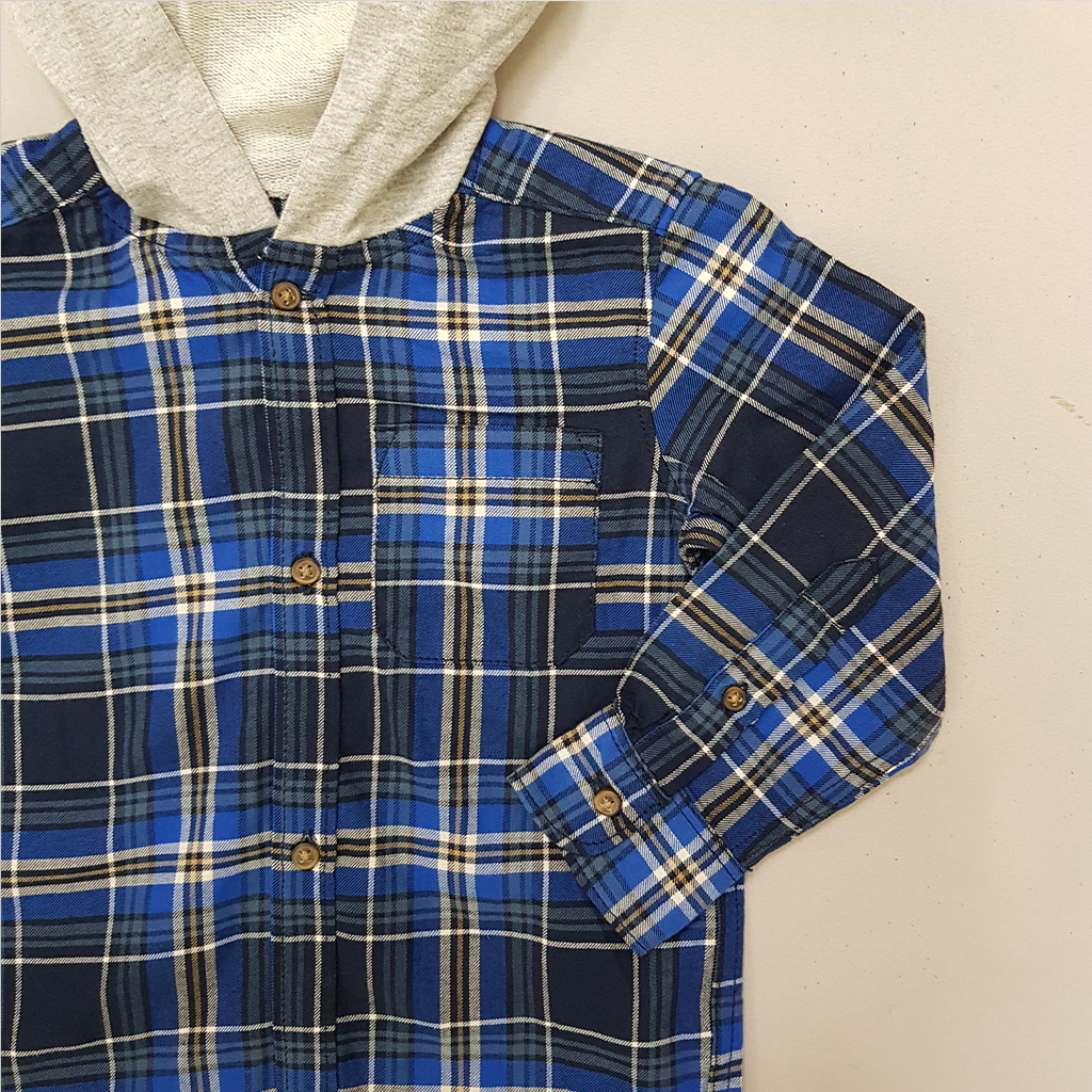 پیراهن کلاه دار پسرانه 28937 سایز 3 تا 10 سال کد 3 مارک Carters