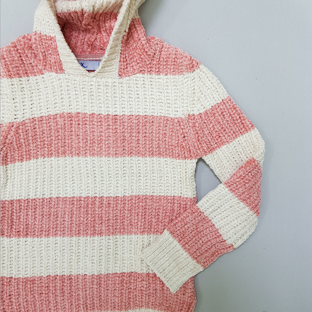 بافت کلاه دار دخترانه 29024 سایز 2 تا 6 سال مارک TEX   *