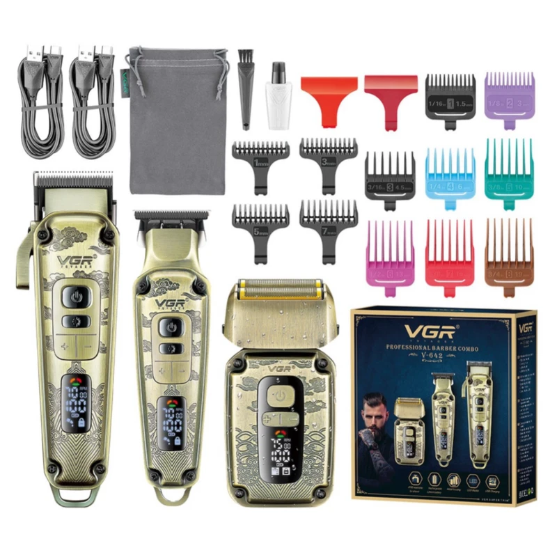 ماشین اصلاح موی سر و صورت وی جی ار مدل V-642 کد 802291