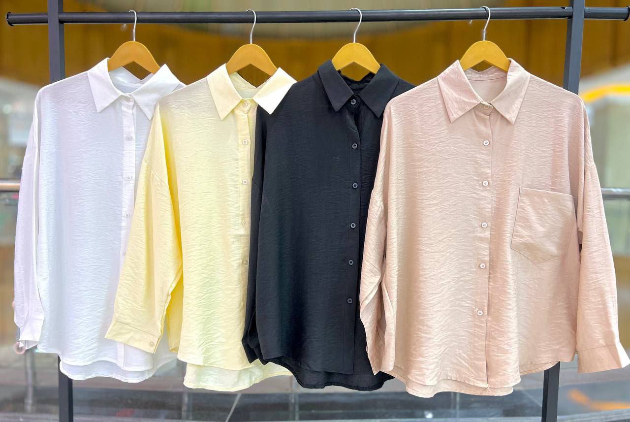 شومیز جیب دار نخی زنانه کد 418643