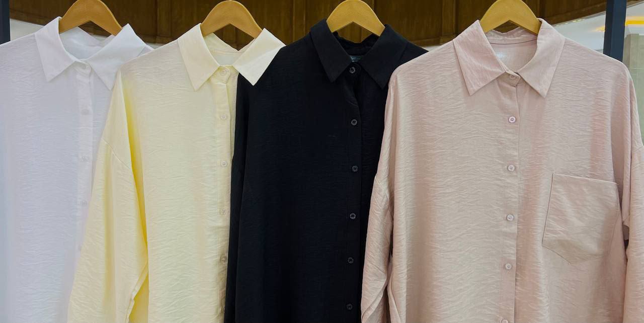 شومیز جیب دار نخی زنانه کد 418643