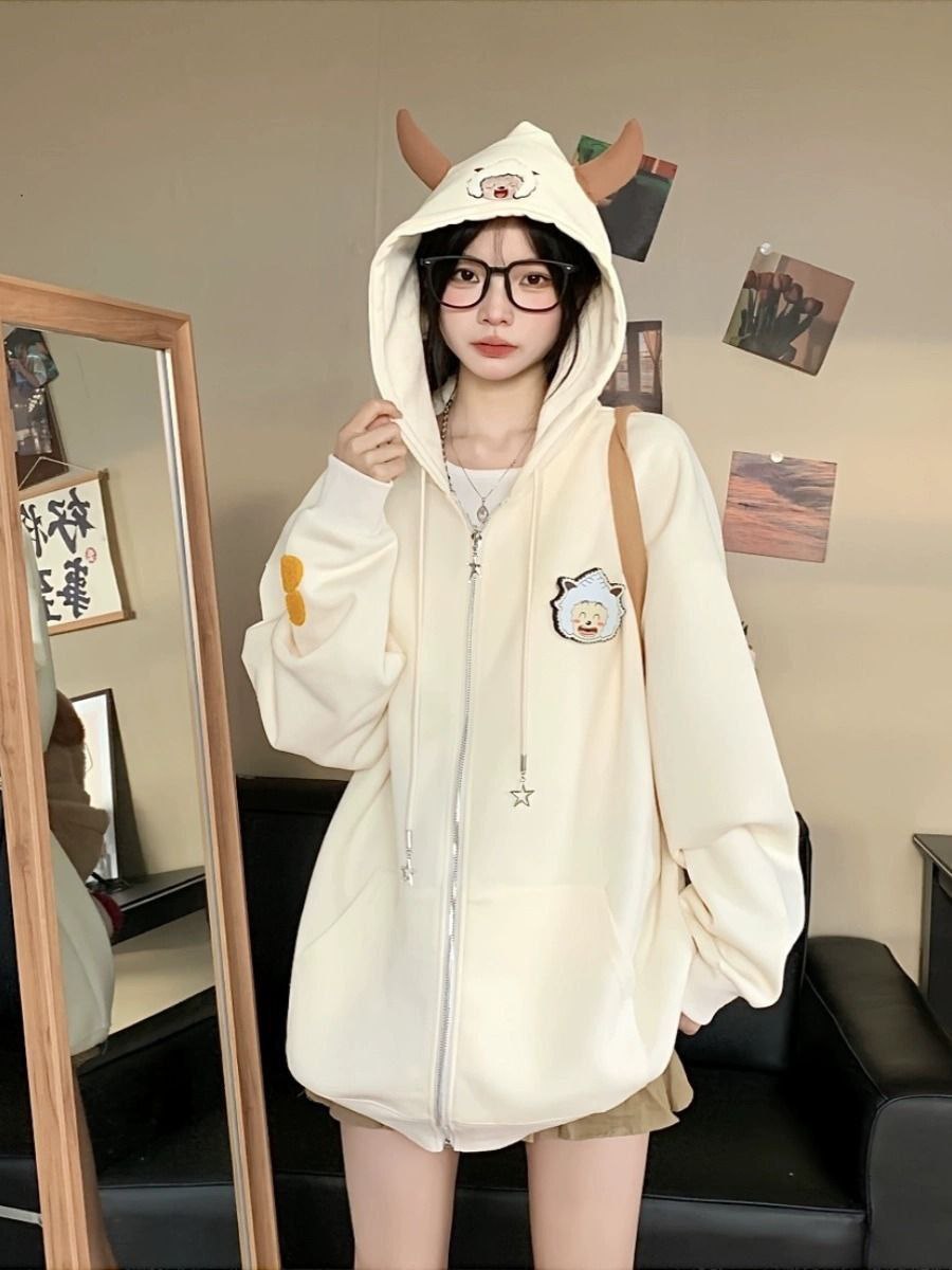 سویشرت عروسکی گوش دار دخترانه کد 418745