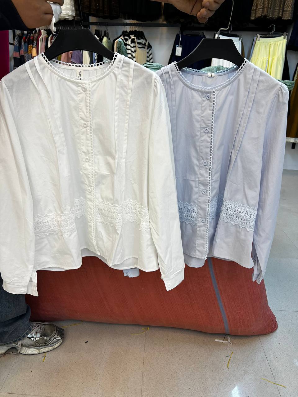 شومیز نخ کتان زنانه کد 418758